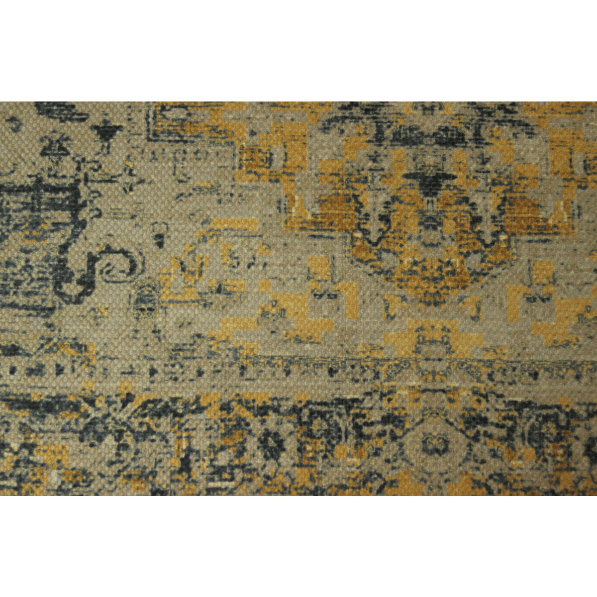 Rug Vintage classic - 120x180 - Yellow/Grey/blue/Old-pink/ - Polyester