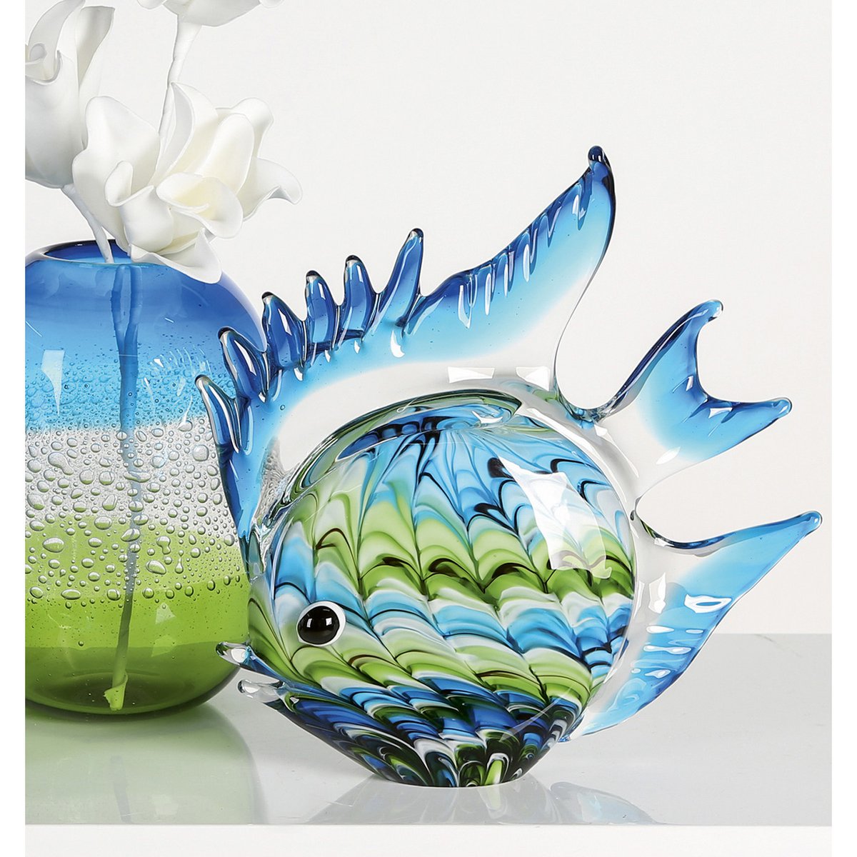 Glasskulptur"Fun Fish" H.28cm