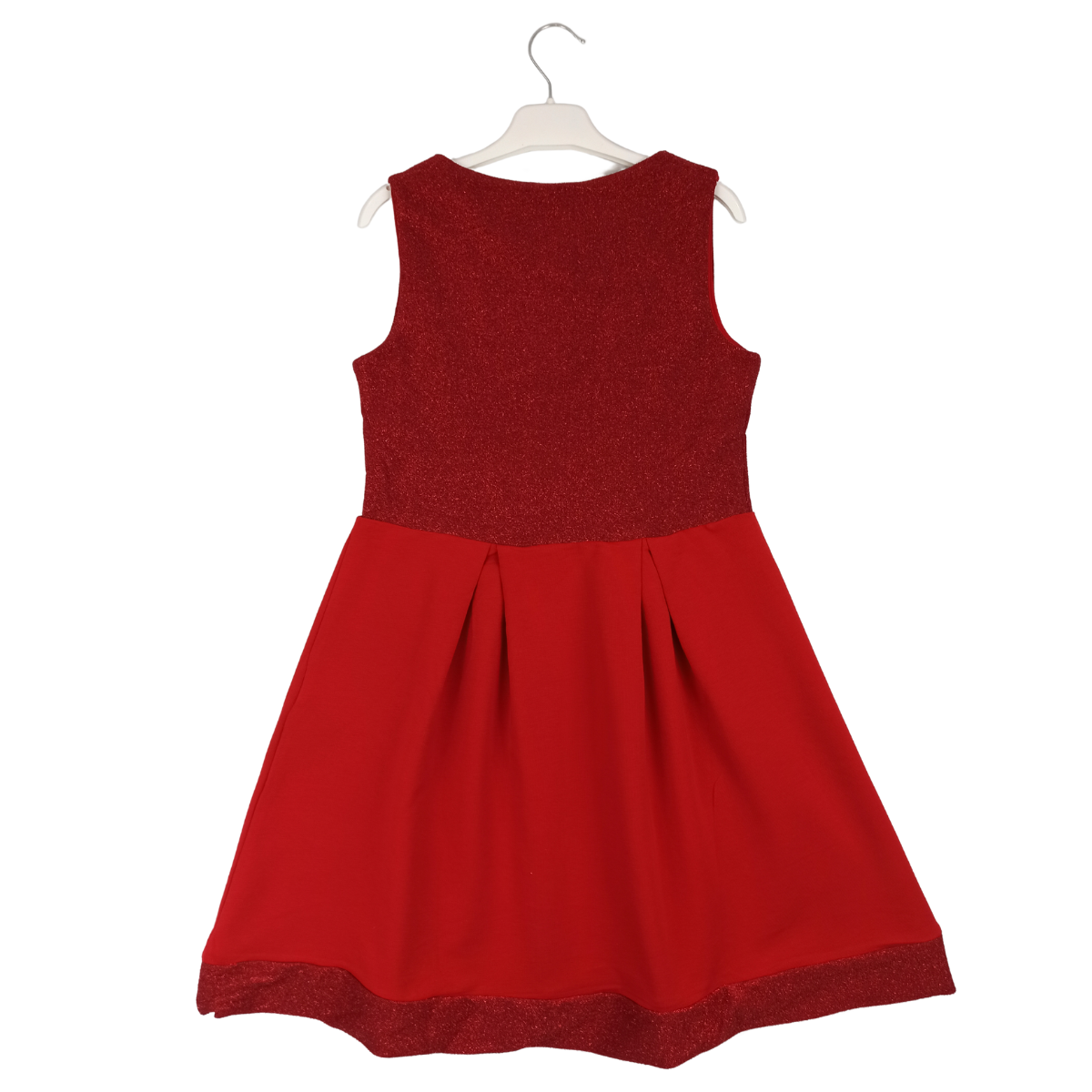 Mädchen Kleid "Brillanz"-rot/silber/schwarz, Große 104/152