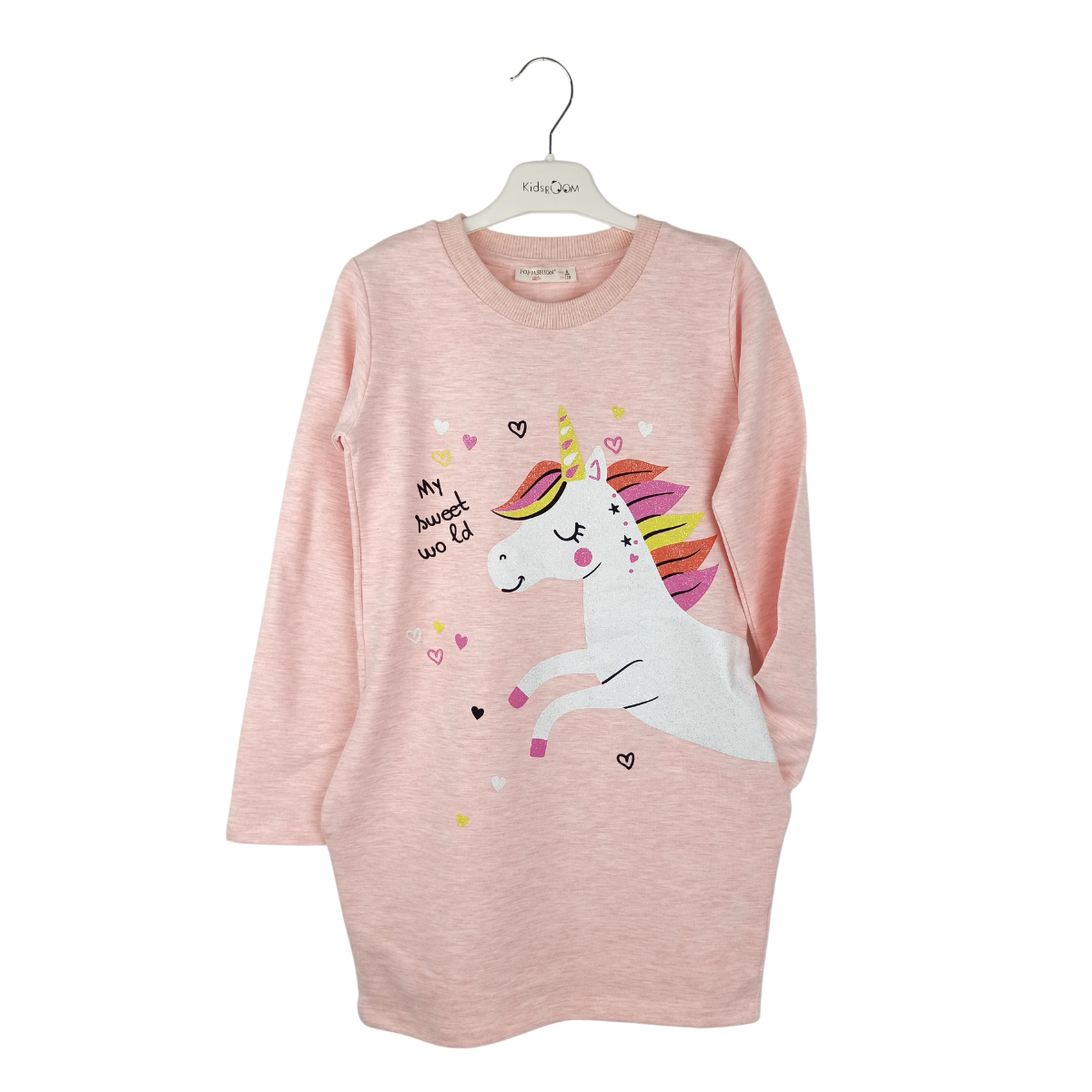 Mädchen Kleid PF Einhorn, Große 98/128