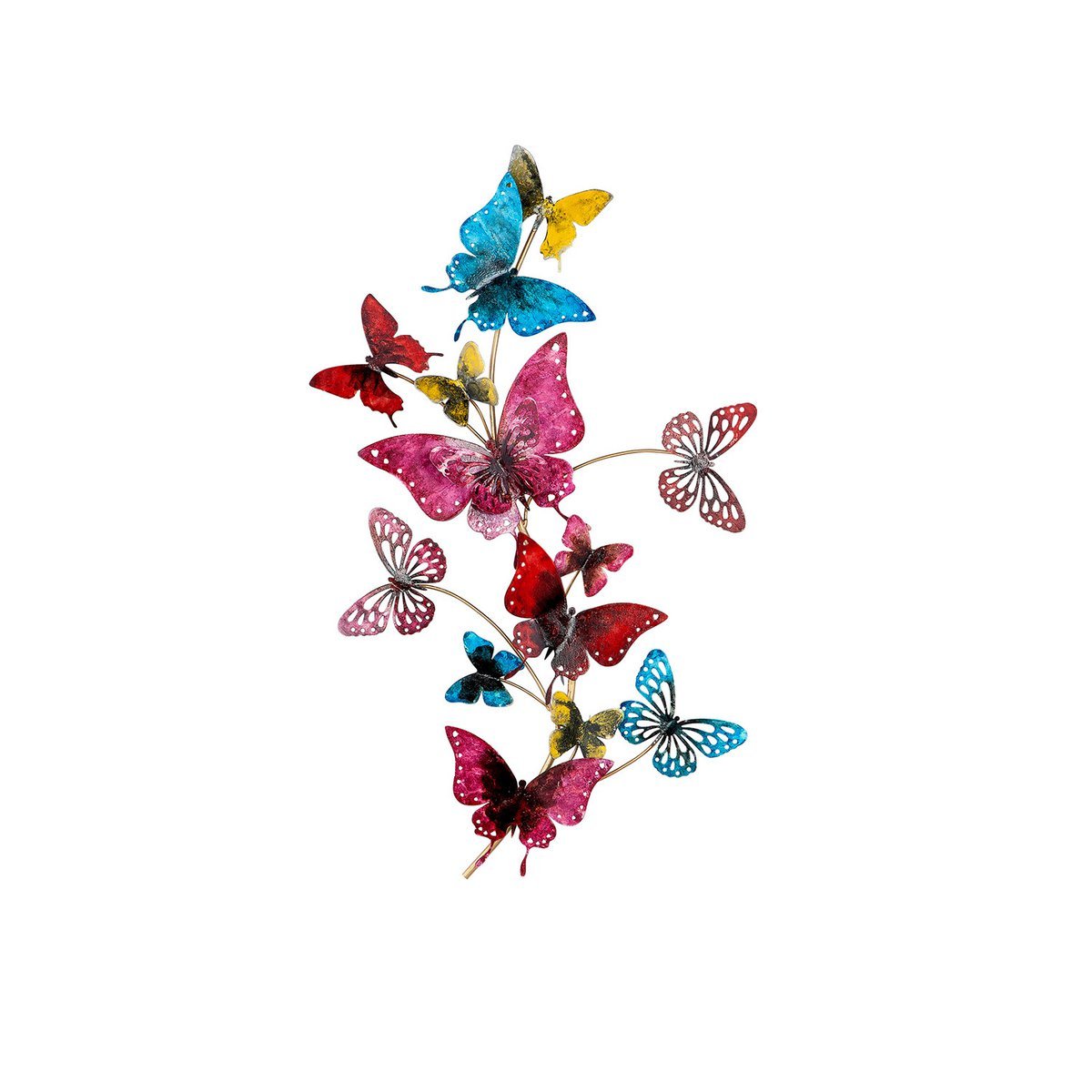 Metall Wandrelief "Butterflies"