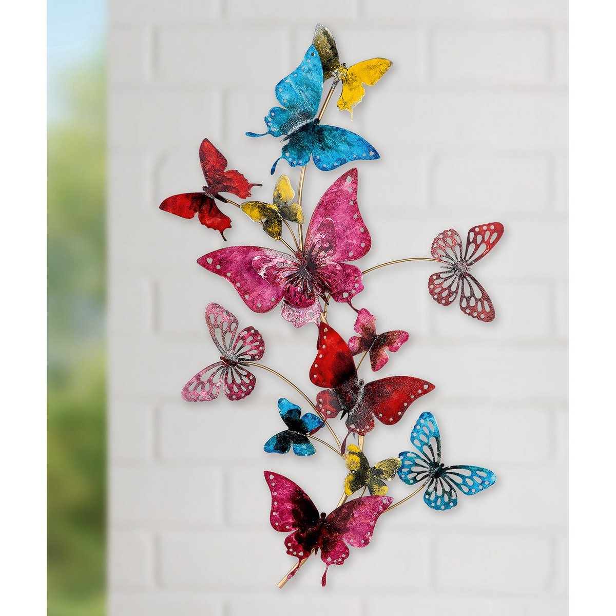 Metall Wandrelief "Butterflies"