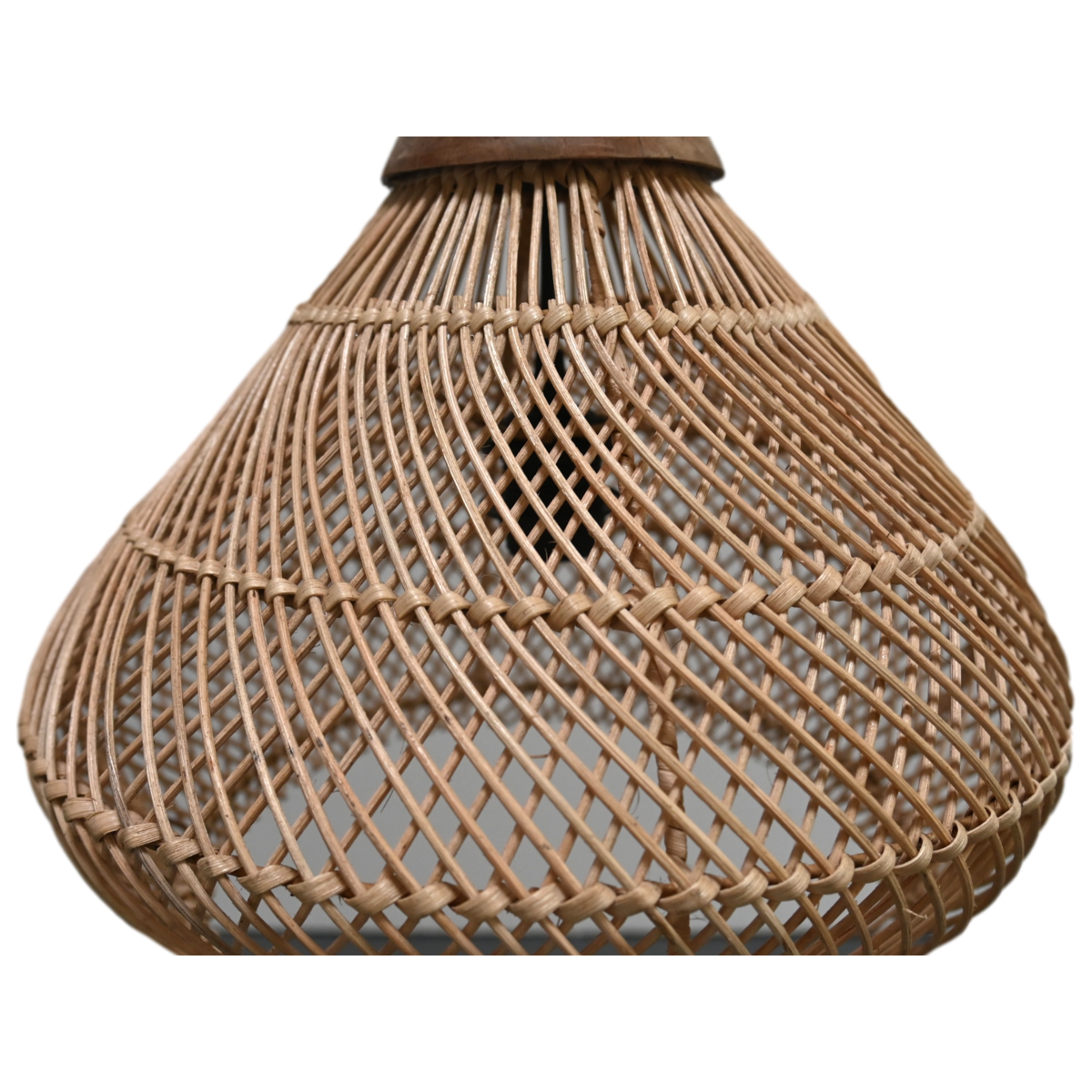 Hängelampe Rotan - 43x43x46 - Natur - Rotan/Teak