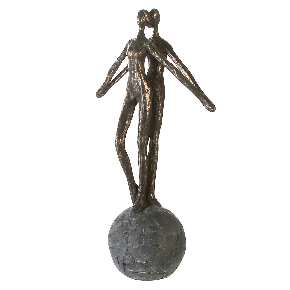 Poly Skulptur "Encourage" bronzefarben