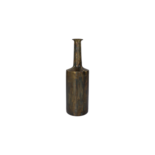 Vase Bergamo groß - ø24x75 - Messing Antikgold - Metall